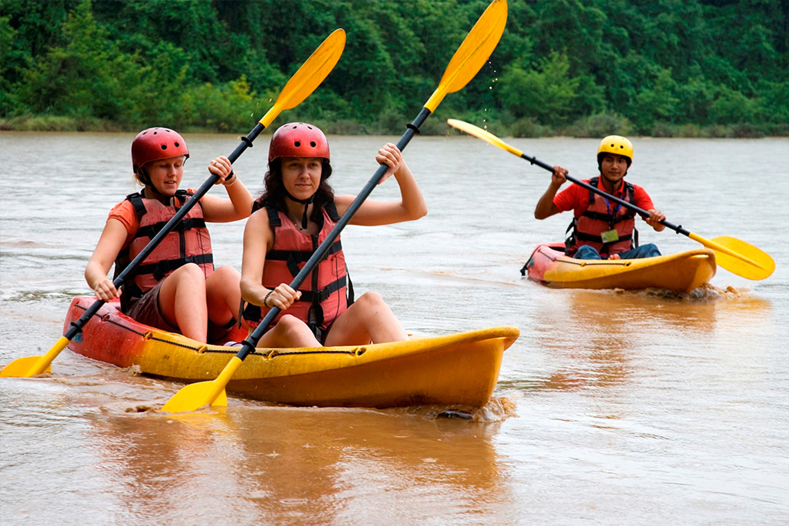 Kayaking on the Nam Ou river