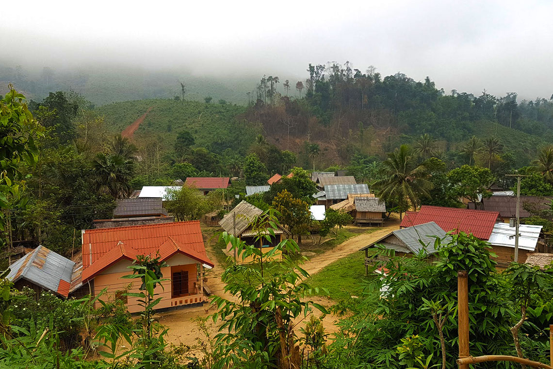 Looking over part of village from hill