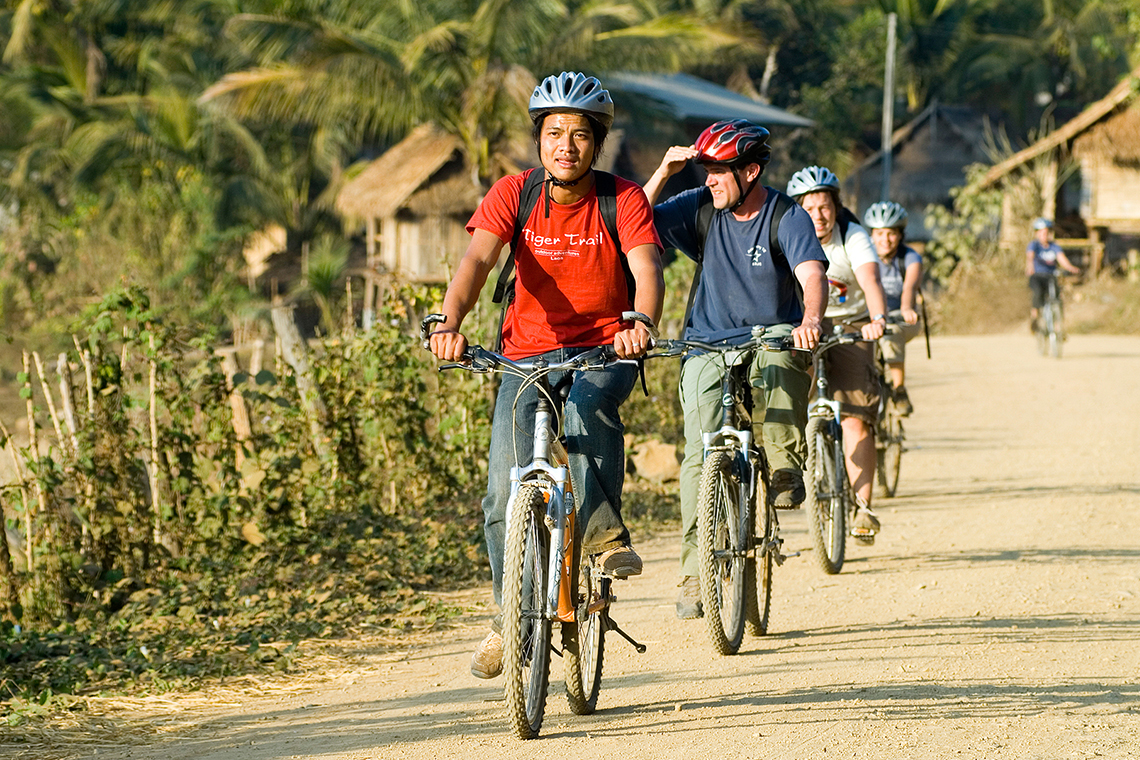 Riding through local Villages